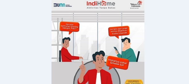Layanan SMOOA IndiHome Keluarga untuk Berbagi Kuota Internet Telkomsel